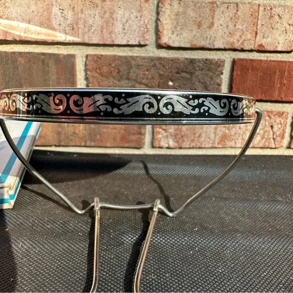 Vtg Make Up Travel Men Women Mirror One Side Regular/One Side Magnifying Japan - Picture 3 of 7